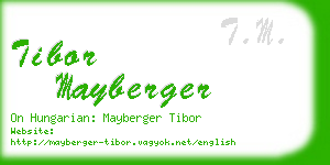 tibor mayberger business card